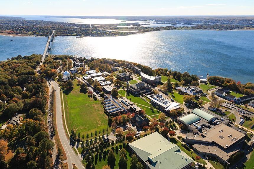 Aerial view of the RWU Bristol Campus 